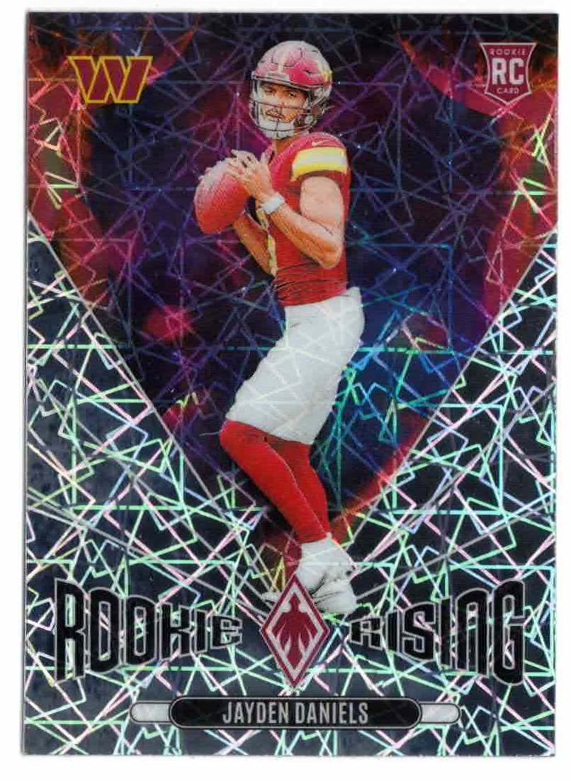 2024 Panini Phoenix Football Lazer Jayden Daniels #RR-JDS PSA 8