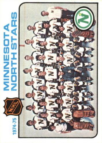 1975 Topps Hockey North Stars Team #89