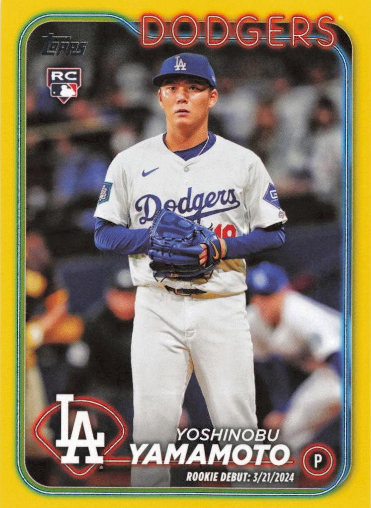 2024 Topps Update Baseball Yellow Yoshinobu Yamamoto #US149 PSA 9