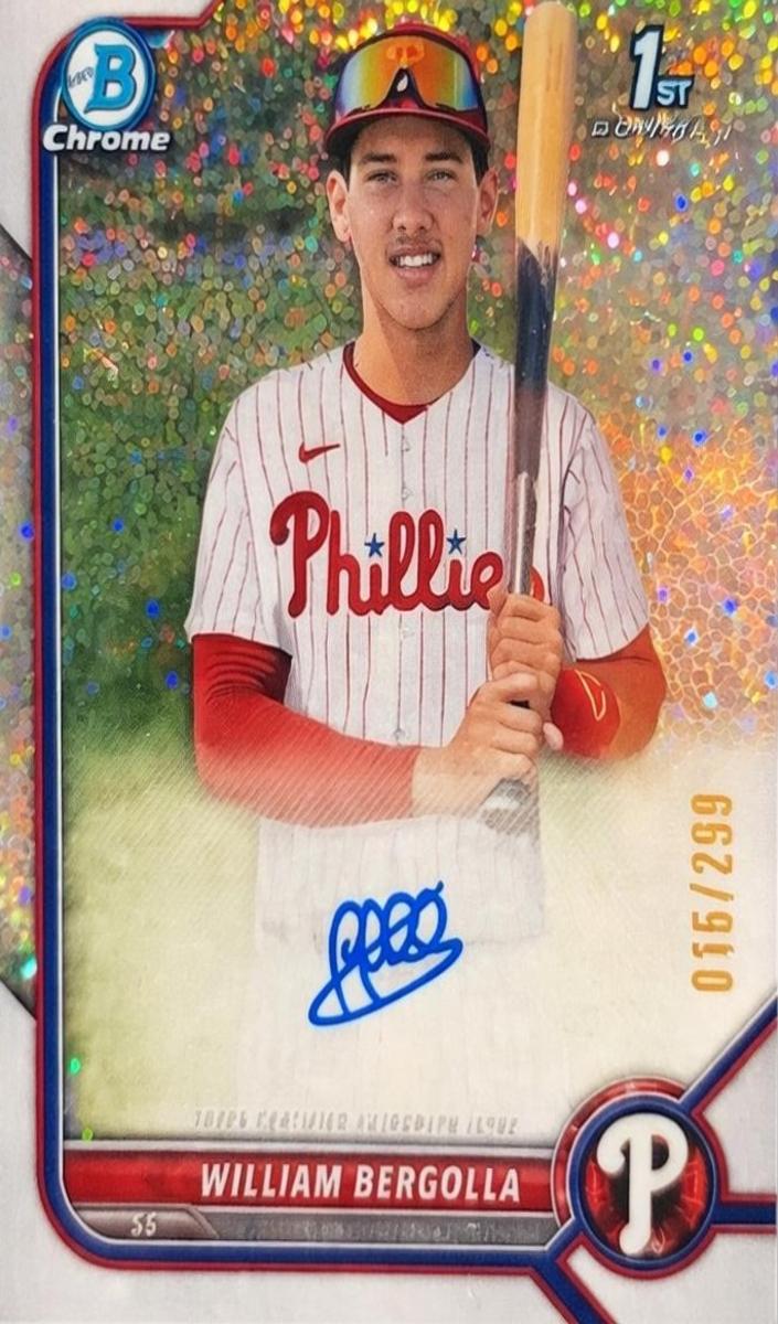 2022 Bowman Chrome Prospects Baseball Speckle William Bergolla #CPA-WB