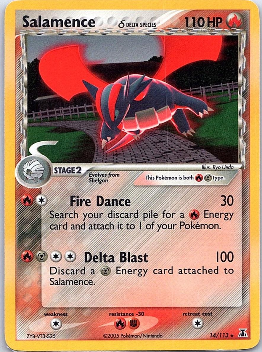 2005 Pokemon EX Delta Species Salamence #14 PSA 9