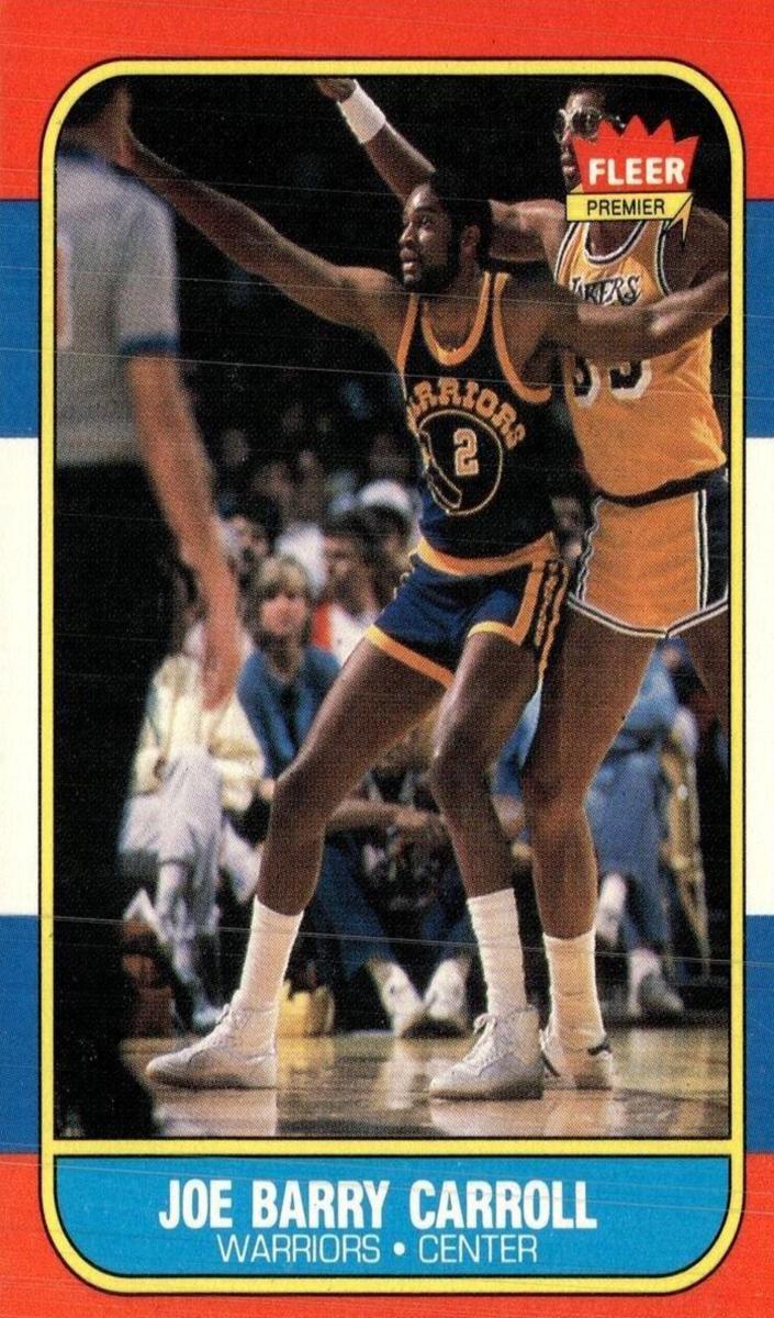 1986 Fleer Basketball Joe Barry Carroll #14 RAW Ungraded