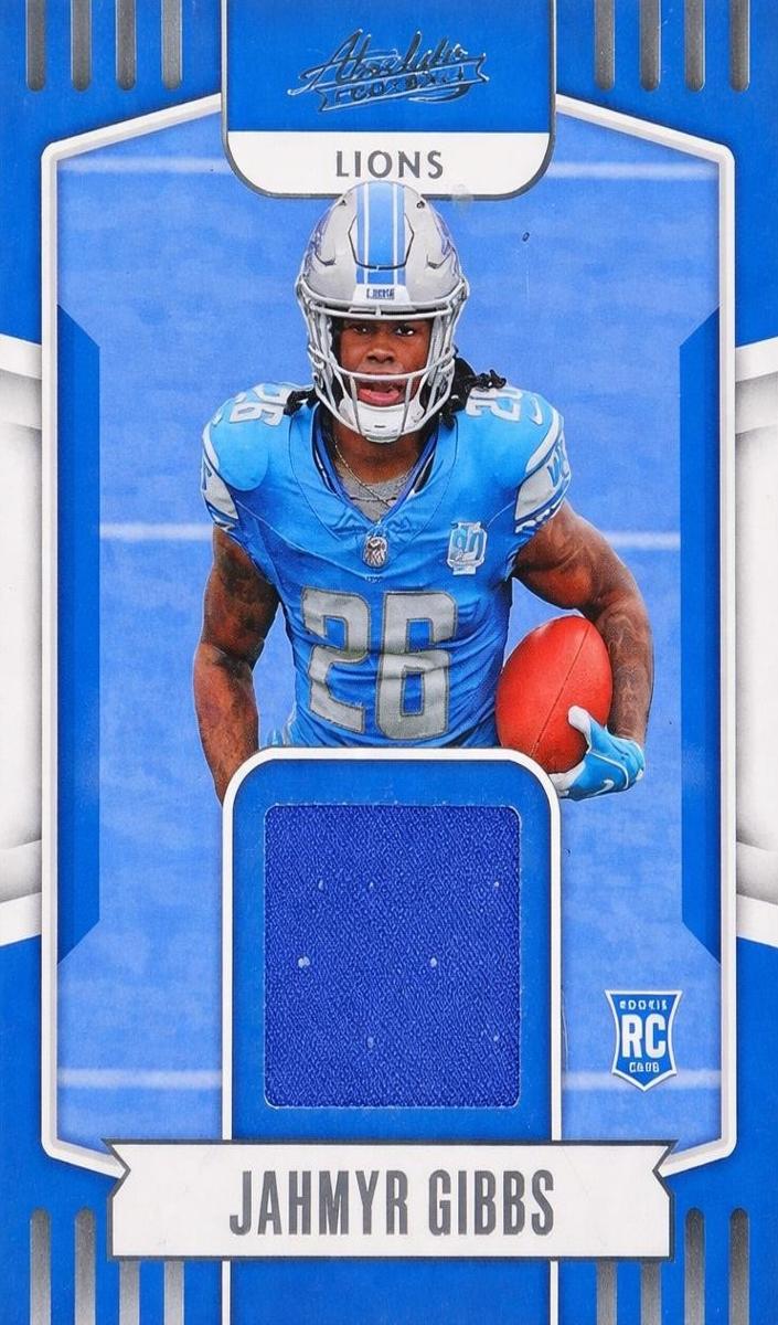 2023 Panini Absolute Football Jahmyr Gibbs #ARM-6 PSA 7