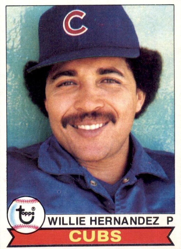 1979 Topps Baseball Willie Hernandez #614 PSA 9