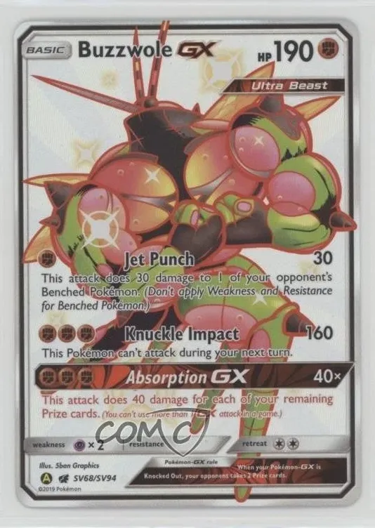 2019 Pokemon Sun & Moon Hidden Fates Buzzwole GX #SV68 PSA 9