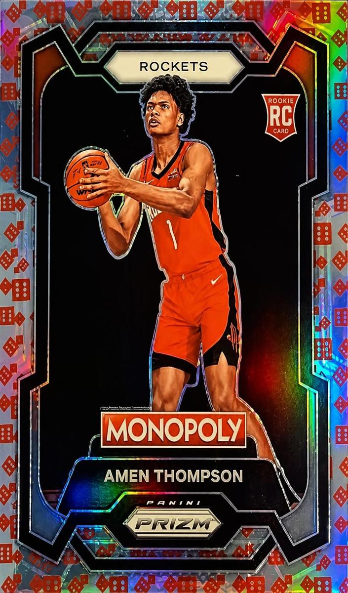 2023 Panini Prizm Monopoly Basketball Dice Amen Thompson #33 PSA 9
