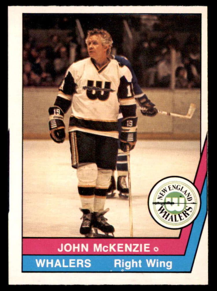1977 O-Pee-Chee WHA Hockey John McKenzie #41 PSA 8
