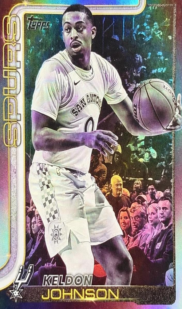 2025 Topps Basketball Blackout Keldon Johnson #200