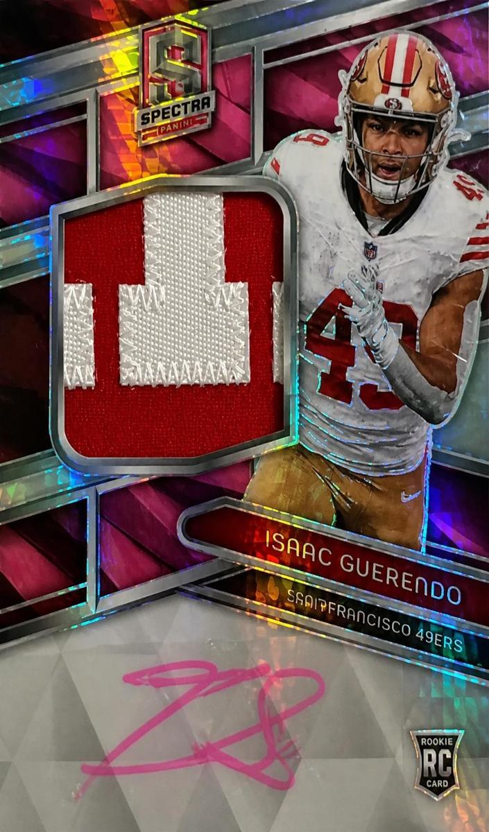 2024 Panini Spectra Football Neon Pink Isaac Guerendo #238