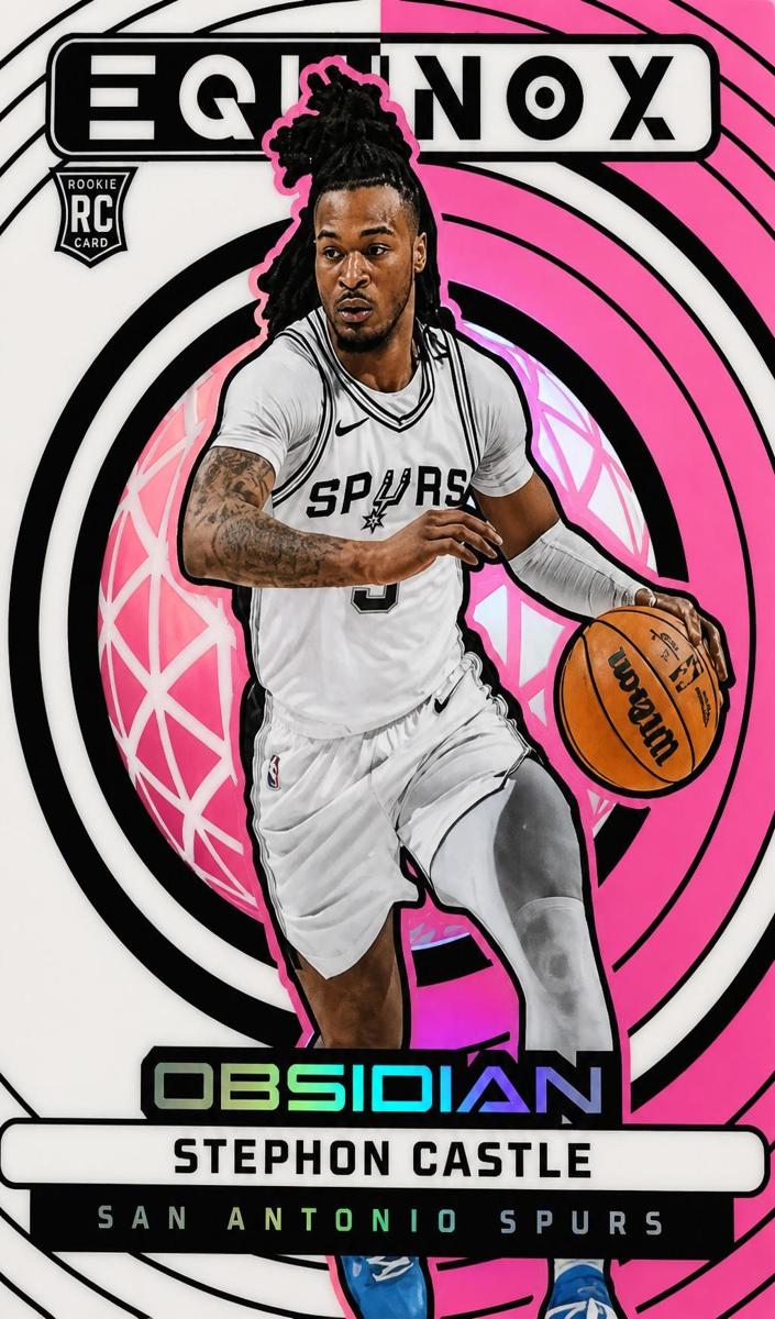 2024 Panini Obsidian Basketball Electric Etch Pink Flood Stephon Castle #6