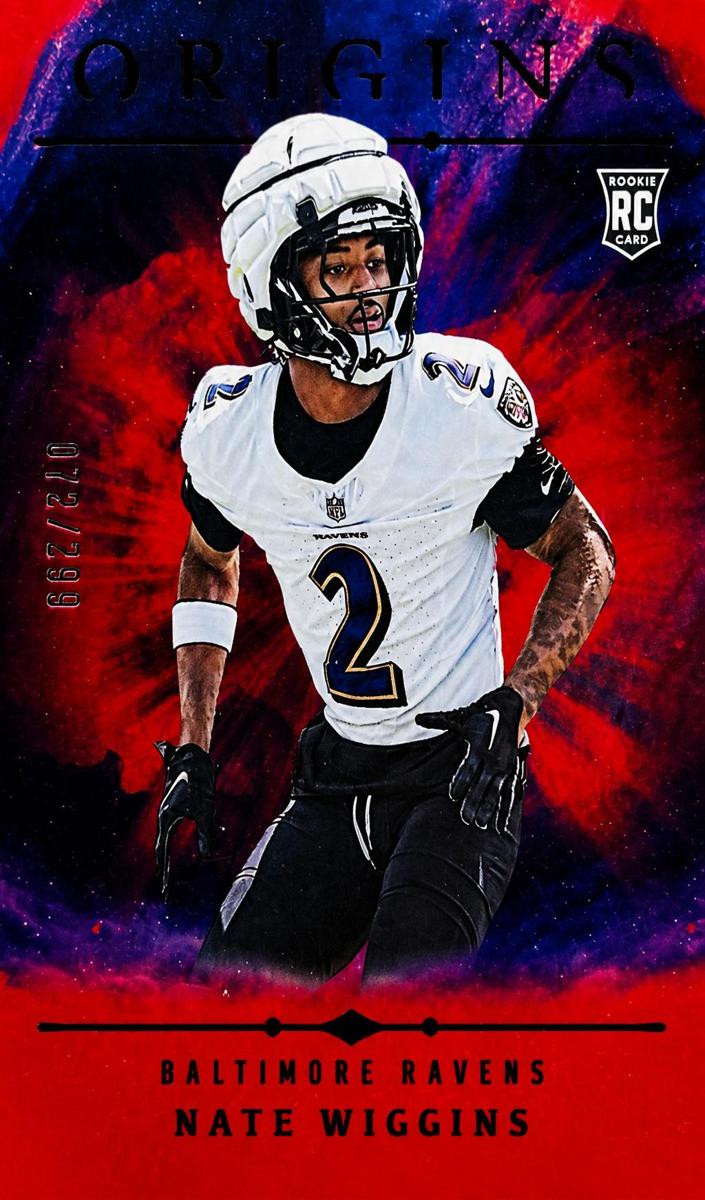 2024 Panini Origins Football Holo Red Nate Wiggins #143