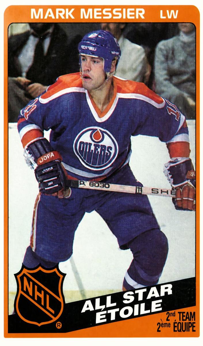 1984 O-Pee-Chee Hockey All-Star Mark Messier #213 PSA 8