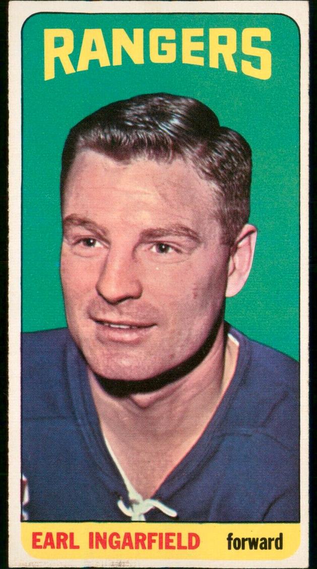 1964 Topps Hockey Earl Ingarfield #65