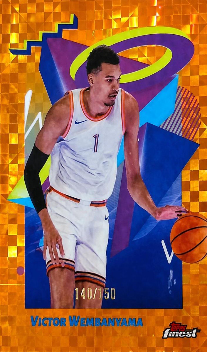 2024 Topps Finest Basketball Orange X-Fractor Victor Wembanyama #285