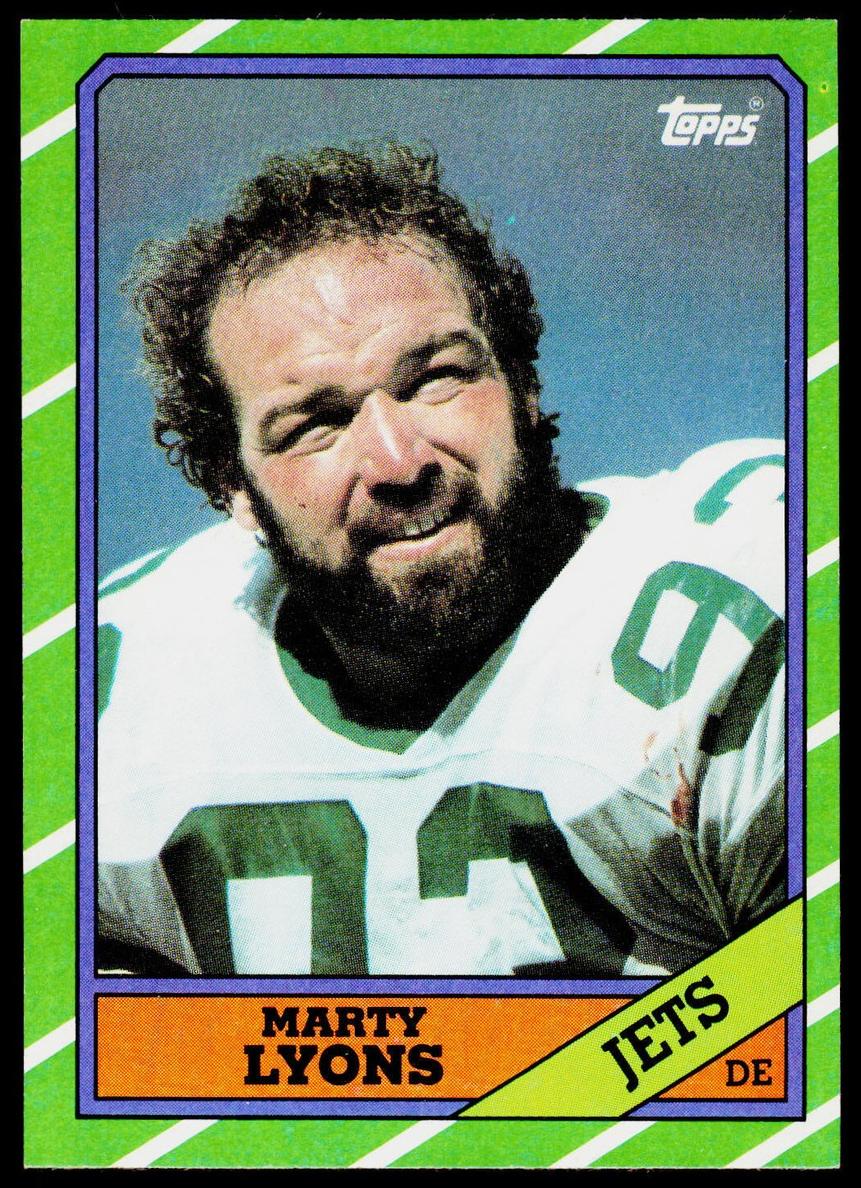 1986 Topps Football Marty Lyons #107 PSA 9