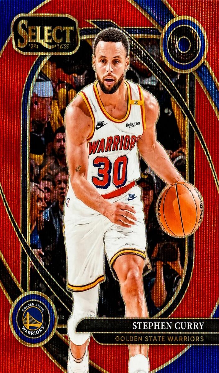2024 Panini Select Basketball Red Wave Stephen Curry #209 PSA 9