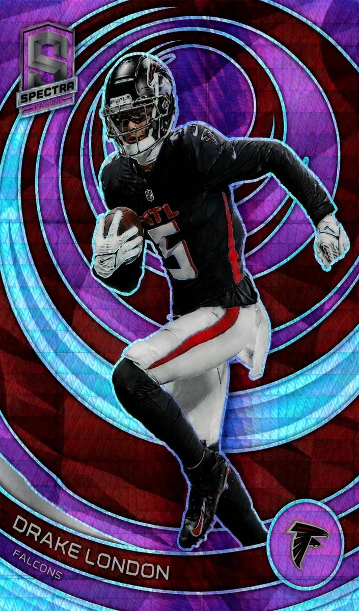 2023 Panini Spectra Football Neon Pink Die Cut Drake London #4