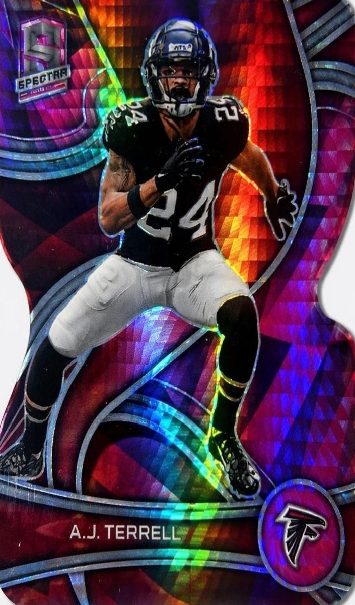 2022 Panini Spectra Football Neon Pink Die Cut A.J. Terrell #9
