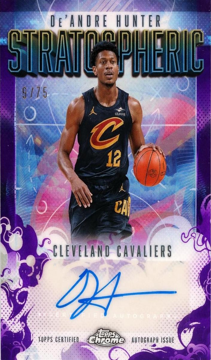 2025 Topps Chrome Basketball Purple Refractor De'Andre Hunter #SM-DH