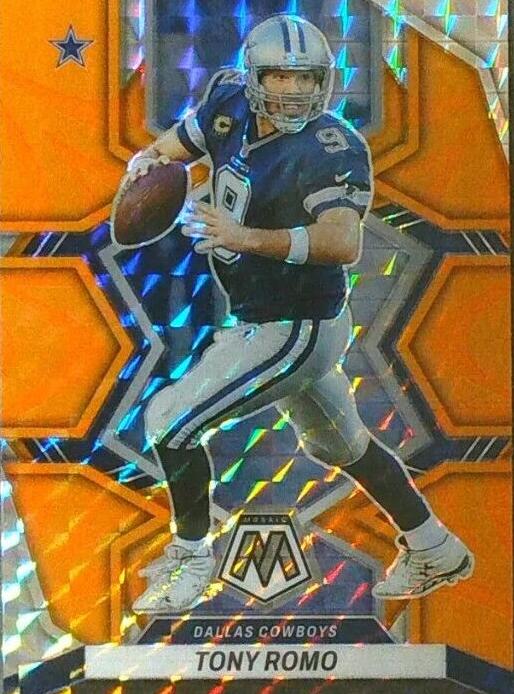 2022 Panini Mosaic Football Reactive Orange Tony Romo #221