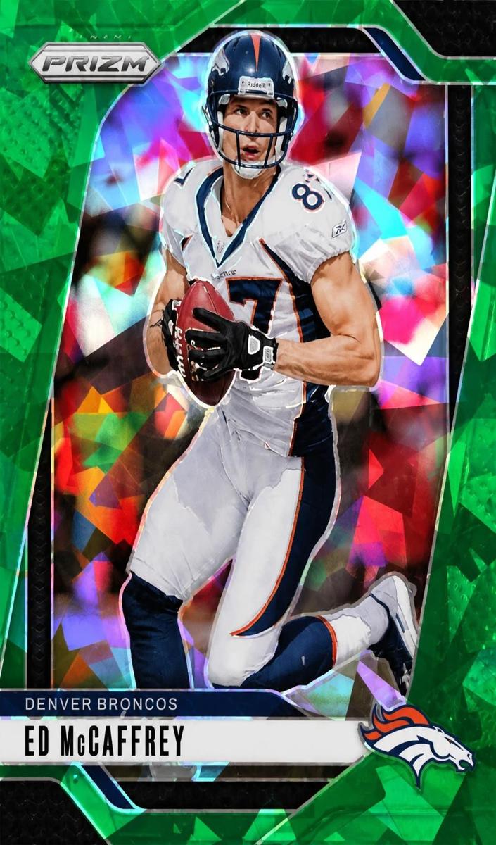 2024 Panini Prizm Football Green Ice Ed McCaffrey #90