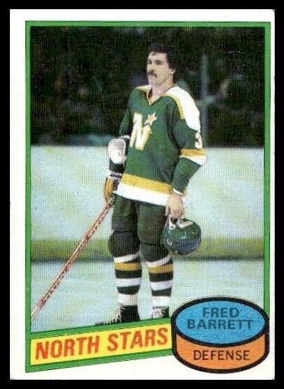 1980 Topps Hockey Fred Barrett #253 PSA 9