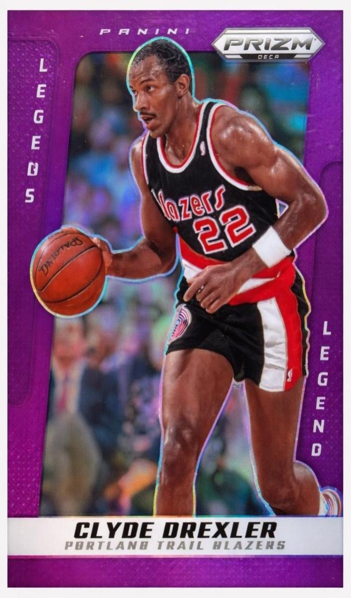 2024 Panini Prizm Deca Basketball Purple Clyde Drexler #224