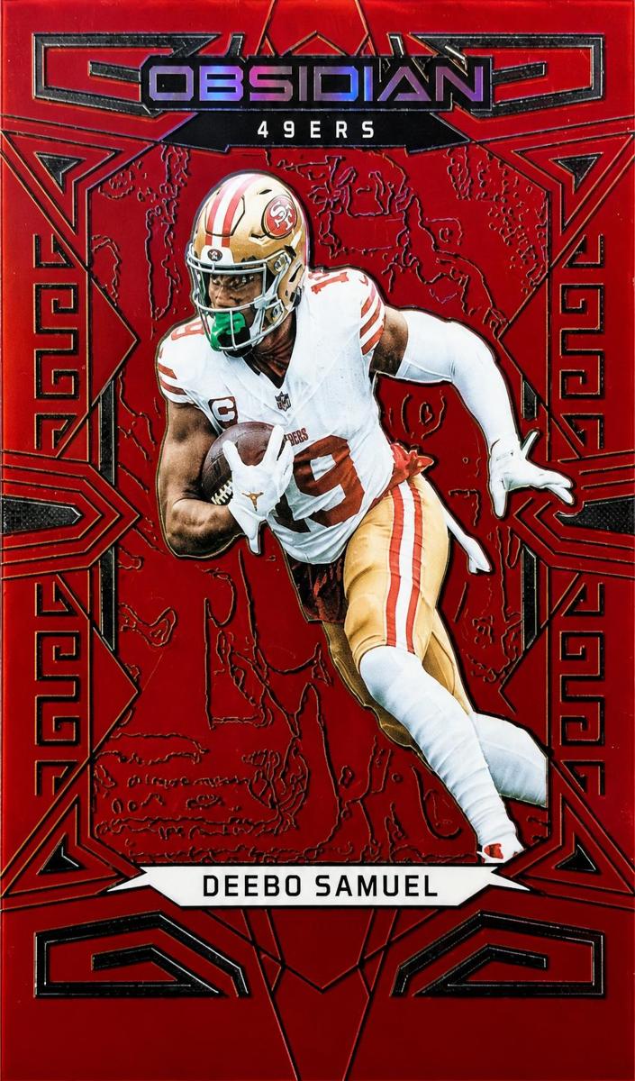 2023 Panini Obsidian Football Asia Electric Etch Red Flood Deebo Samuel #87 PSA 8.5