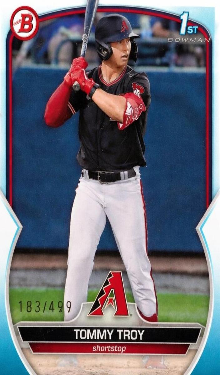 2023 Bowman Draft Baseball Sky Blue Tommy Troy #BD-103