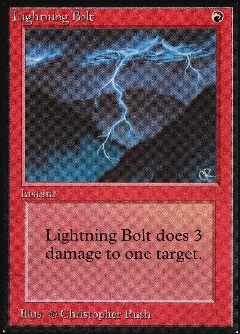 1993 Magic The Gathering Beta Lightning Bolt #NNO BGS 8