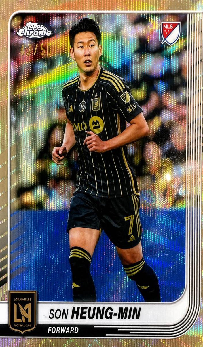 2025 Topps Chrome MLS Soccer Gold Wave Refractor Son Heung-Min #68