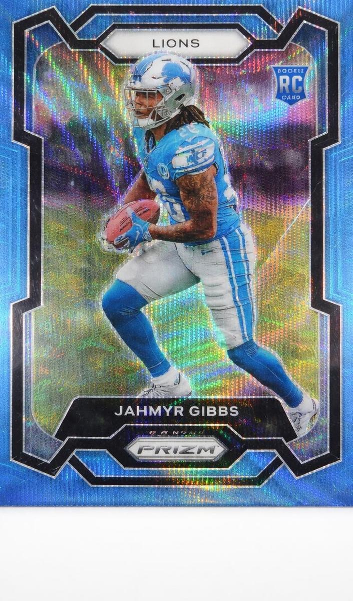 2023 Panini Prizm Football Blue Wave Jahmyr Gibbs #331 PSA 9