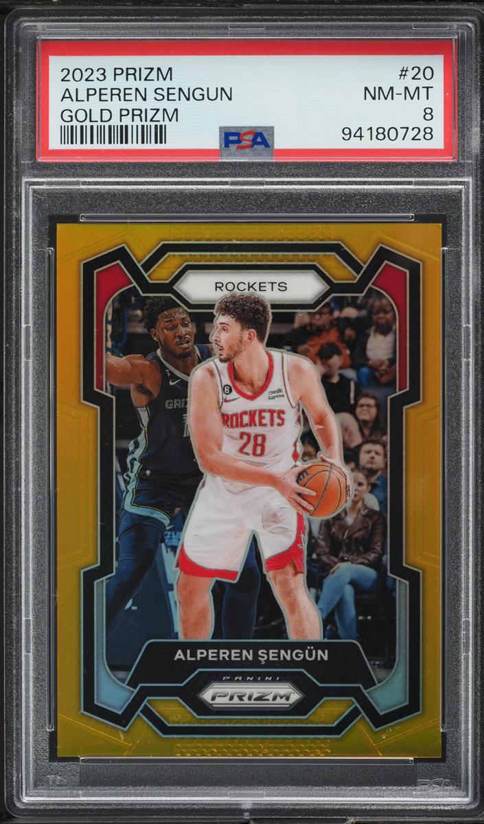 2023 Panini Prizm Basketball Gold Alperen Sengun #20 PSA 8