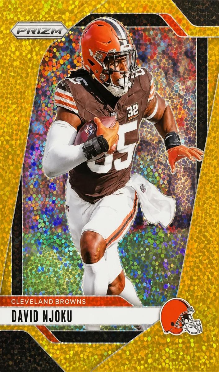 2024 Panini Prizm Football Gold Sparkle David Njoku #68