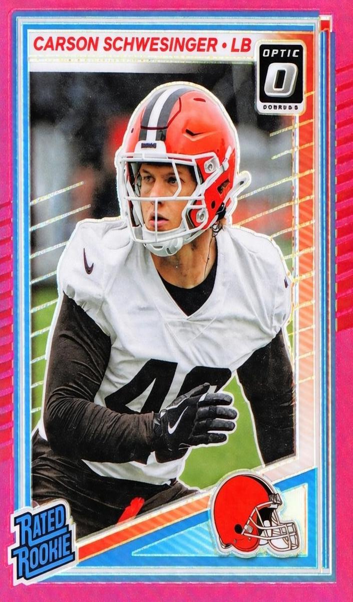 2025 Donruss Optic Football Pink Carson Schwesinger #217
