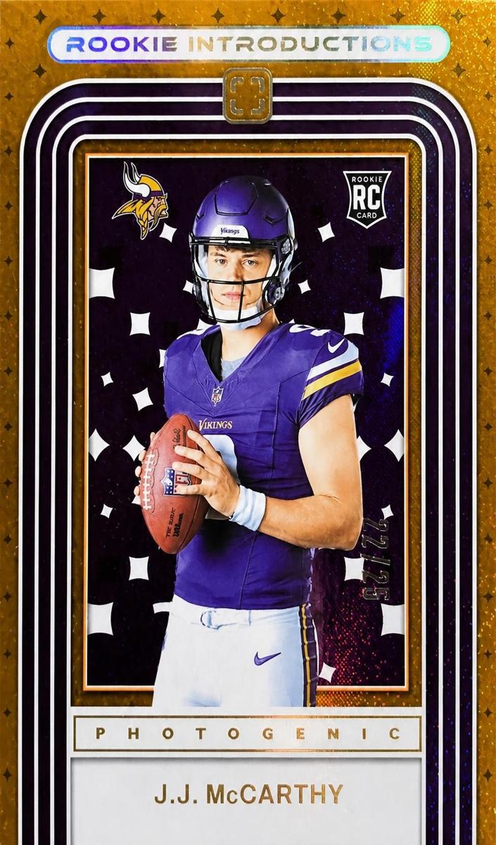 2024 Panini PhotoGenic Football Orange J.J. McCarthy #2