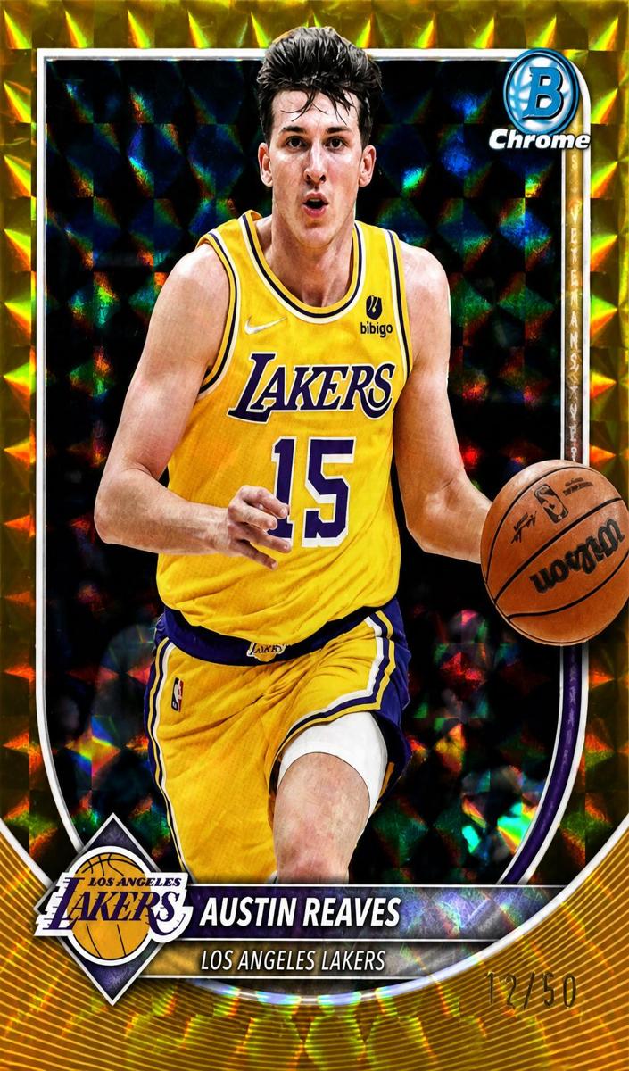 2025 Bowman Basketball Gold Geometric Refractor Austin Reaves #BCV-193