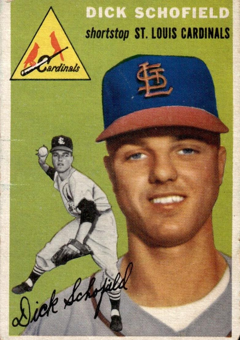 1954 Topps Baseball Dick Schofield #191 PSA 6