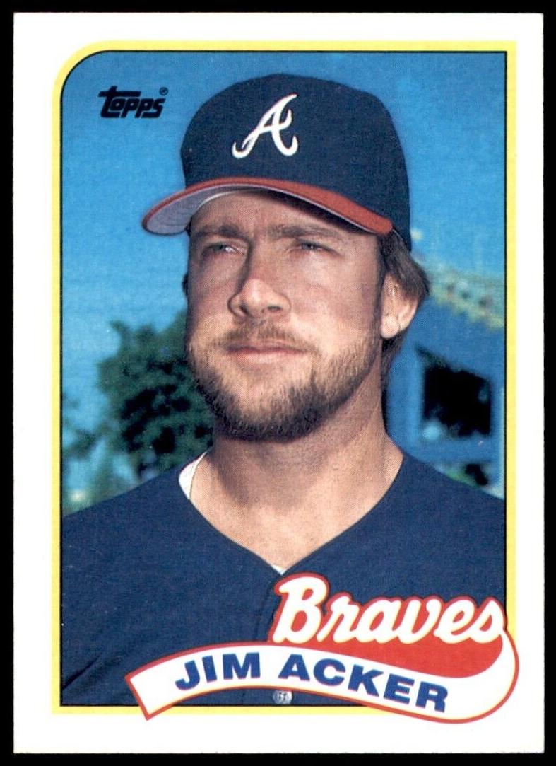 1989 Topps Baseball Jim Acker #244 PSA 9