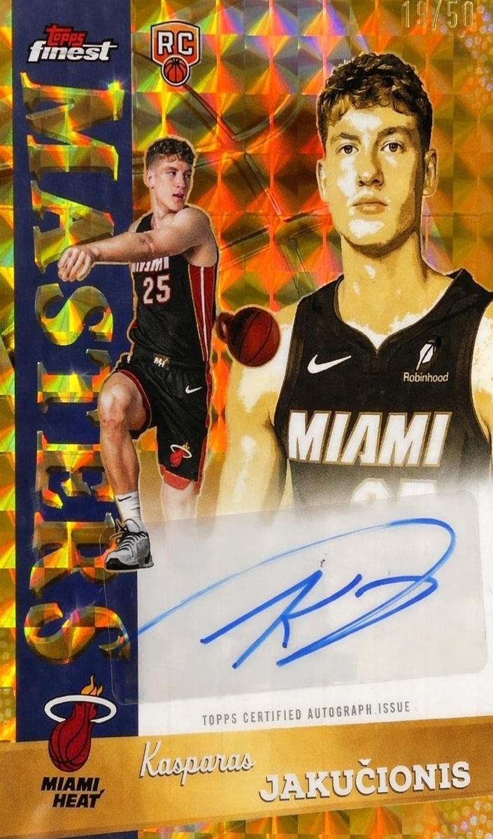 2025 Topps Finest Basketball Gold Geometric Refractor Kasparas Jakucionis #MA-KJ