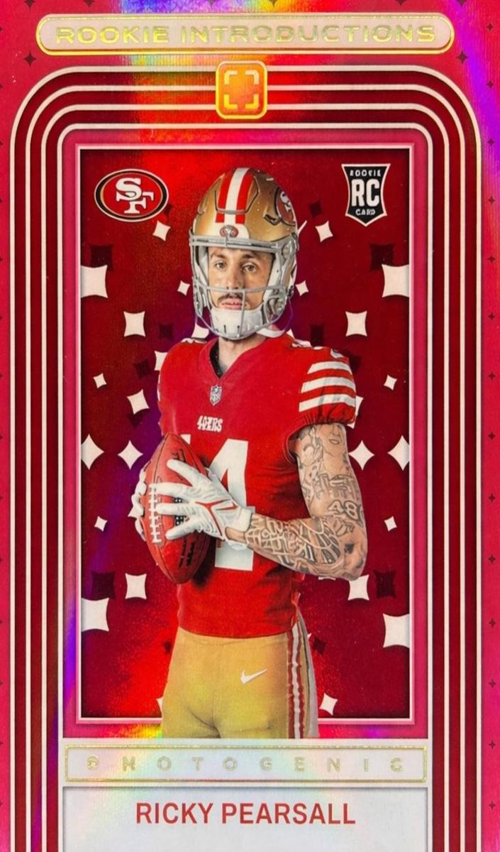 2024 Panini PhotoGenic Football Pink Ricky Pearsall #10 PSA 9