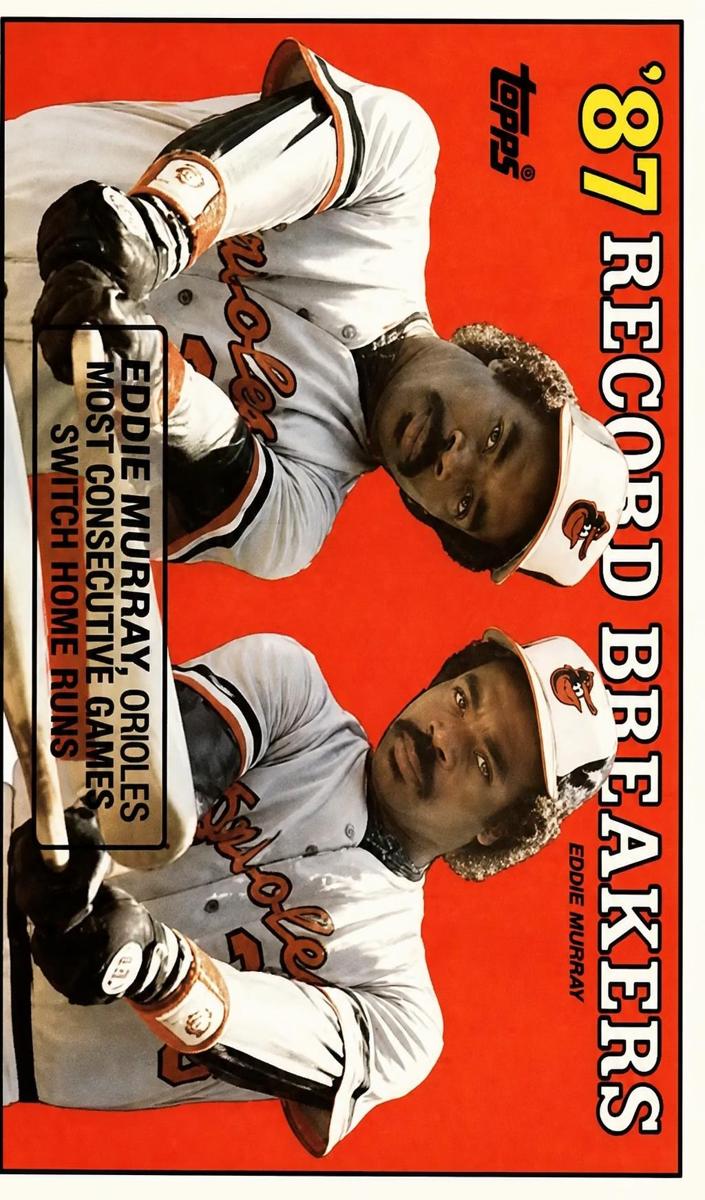 1988 Topps Baseball No Caption Box on Front Eddie Murray #4