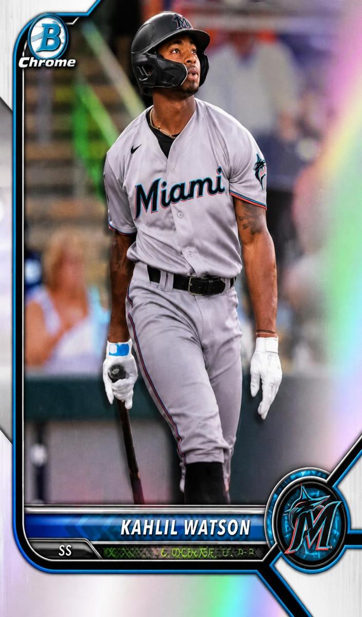 2022 Bowman Draft Baseball Refractor Kahlil Watson #BDC-35
