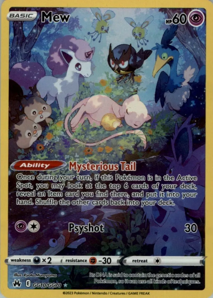 2023 Pokemon Crown Zenith Full Art Mew #GG10 CGC 9