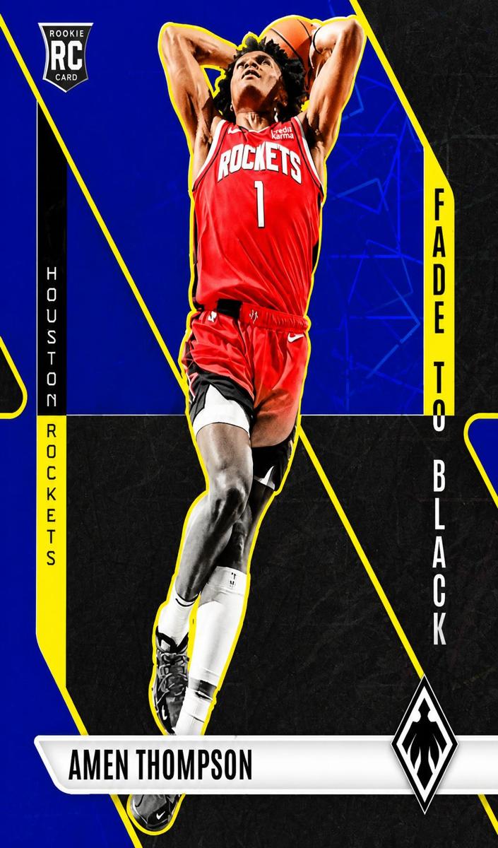 2023 Panini Phoenix Basketball Blue Lazer Amen Thompson #21 SGC 10