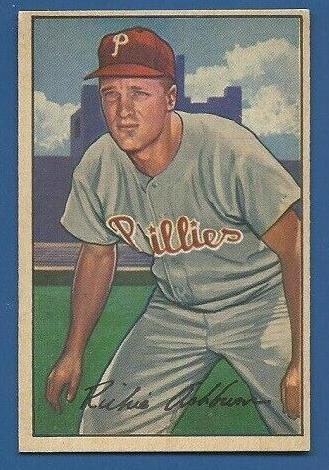1952 Bowman Baseball Richie Ashburn #53