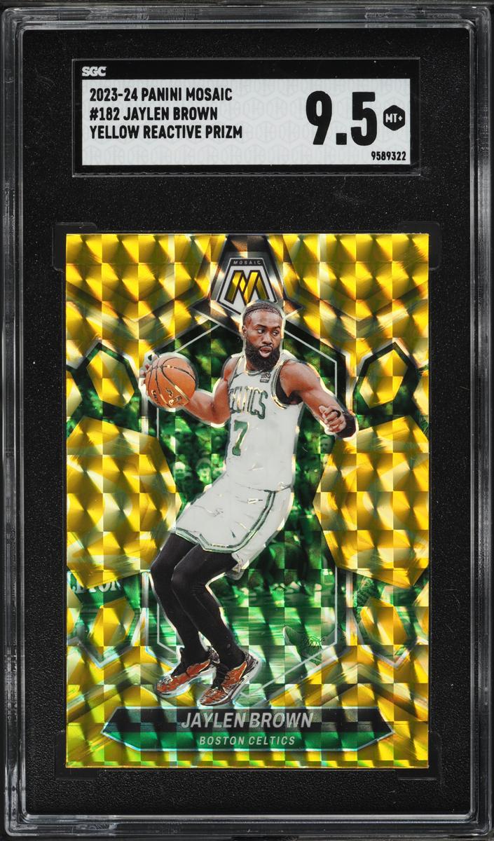 2023 Panini Mosaic Basketball Reactive Yellow Jaylen Brown #182
