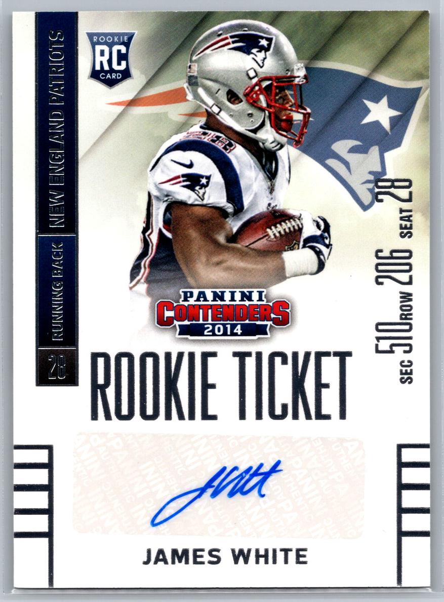 2014 Panini Contenders Football James White #136 BGS 8