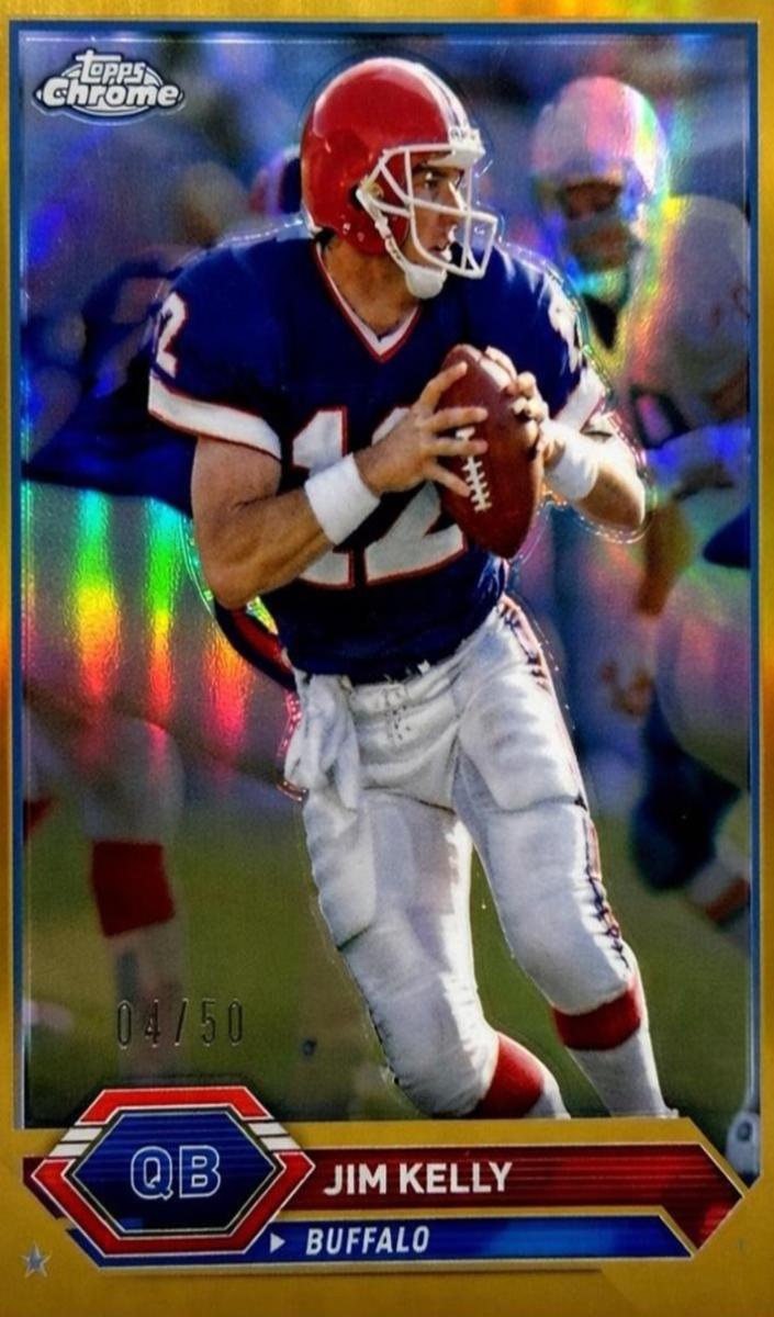 2023 Topps Composite Football Gold Refractor Jim Kelly #46 PSA 9