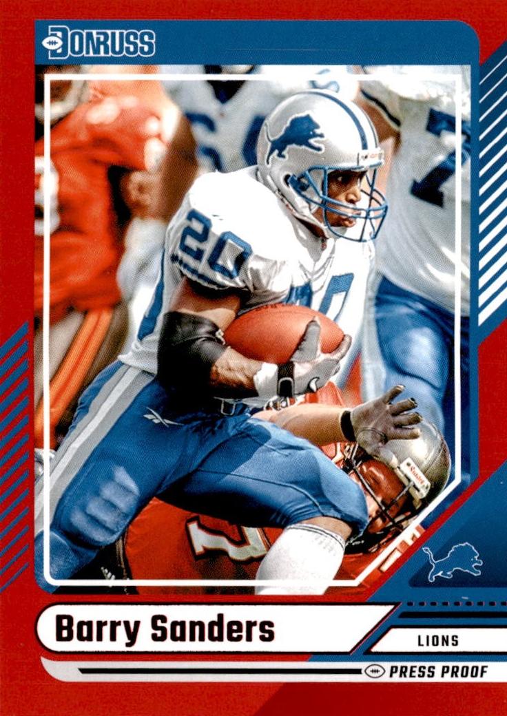2024 Panini Donruss Football Press Proof Red Barry Sanders #266